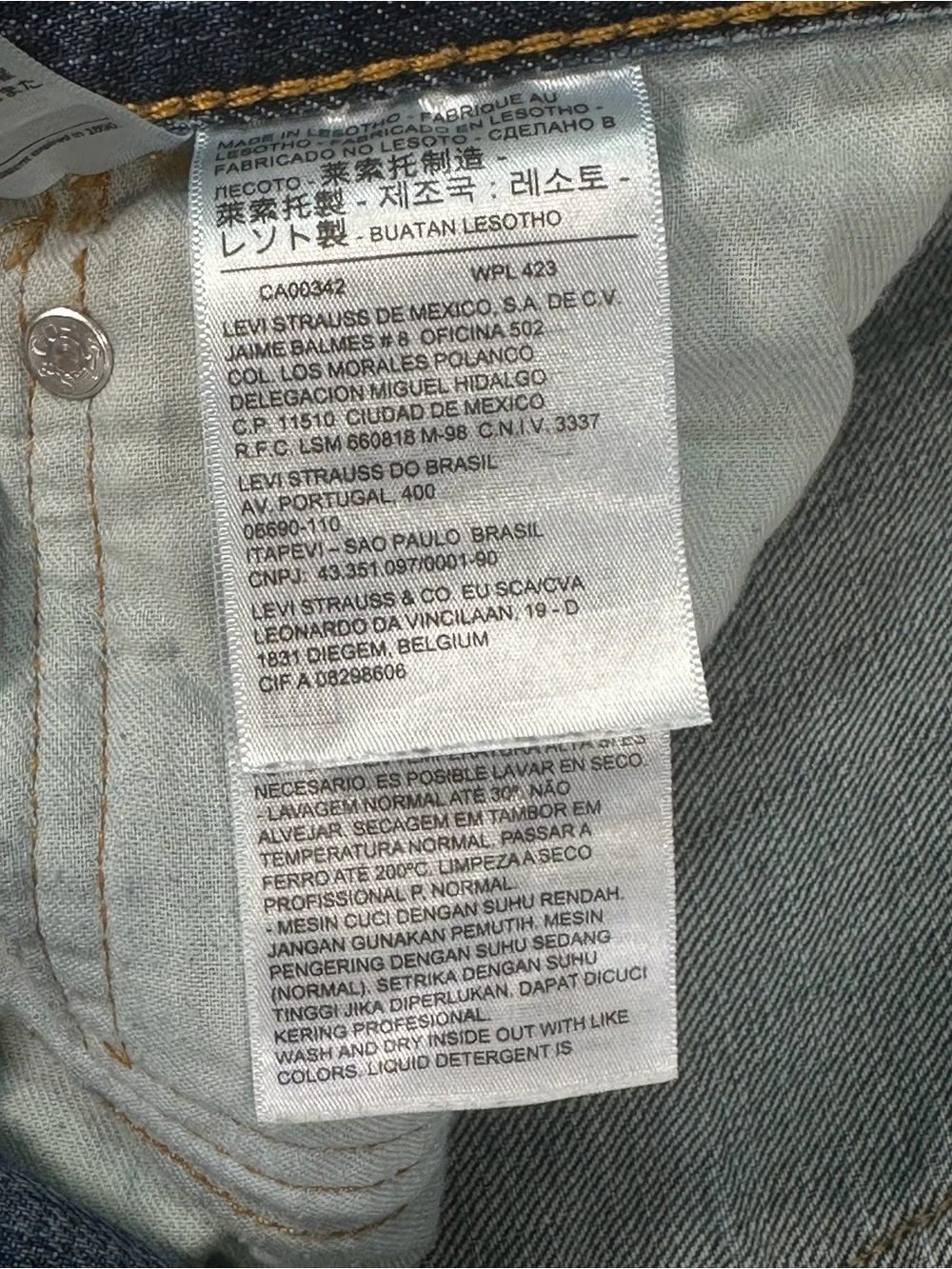 Levi's 559 Relaxed Straight Jeans Blue Denim Men's 40x30 EUC